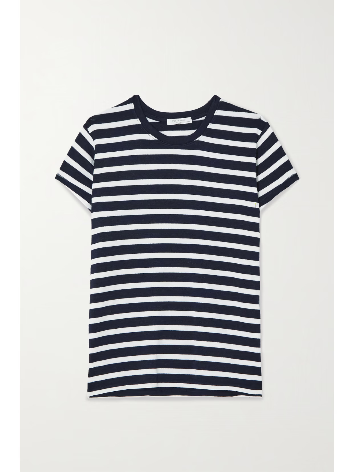 rag & bone - Striped Stretch-jersey T-shirt - Blue | NET-A-PORTER (US)