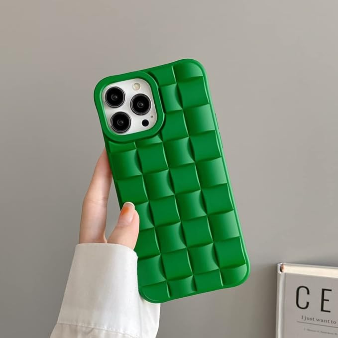 ZIYE Cute Case for iPhone 14 Pro Max Cover Plaid Design Shockproof Soft TPU Silicone Protective P... | Amazon (US)