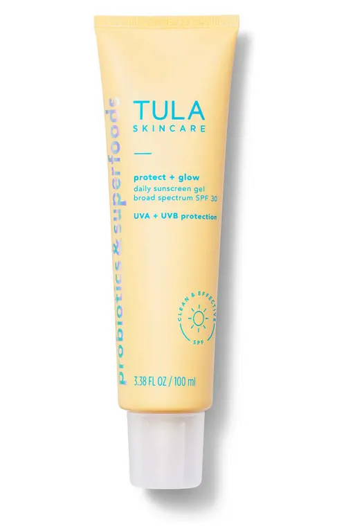 TULA Skincare Protect + Glow Daily Sunscreen Gel Broad Spectrum SPF 30 at Nordstrom, Size 3.4 Oz | Nordstrom
