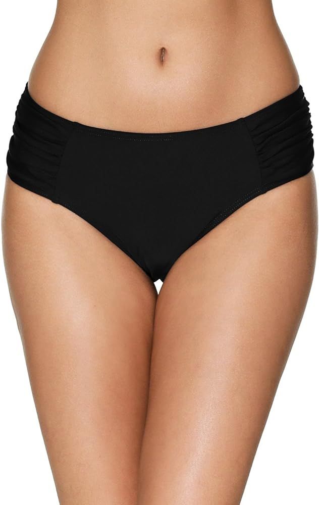 Women's Bikini Bottoms High Cut Swim Bottom Ruched Swimwear Briefs | Amazon (US)