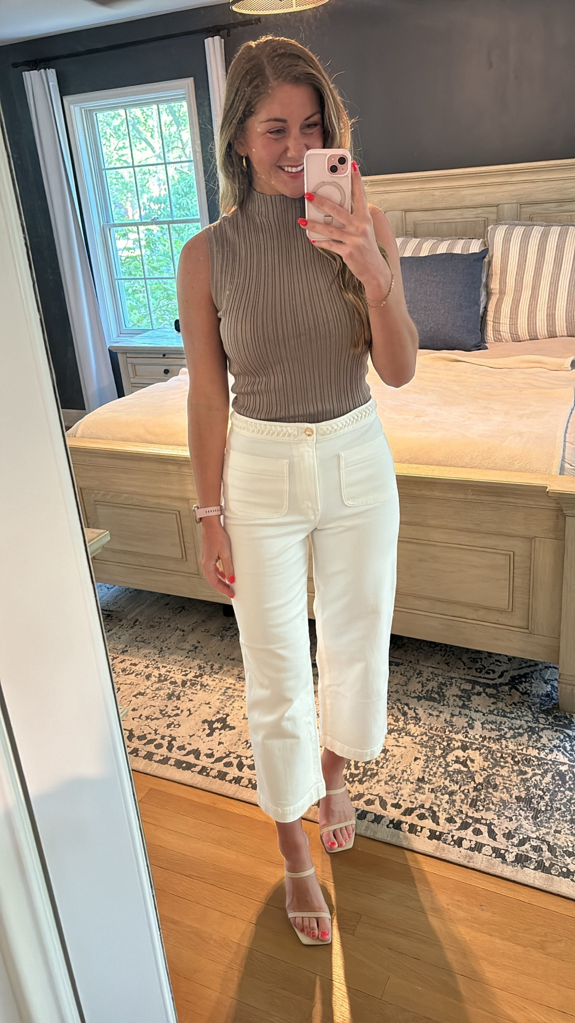 Summer office outfit! Neutrals for the win. Wearing a M in the top, size 28 in the pants and size 10 in the shoes. All TTS!

#LTKFindsUnder100 #LTKSeasonal #LTKWorkwear