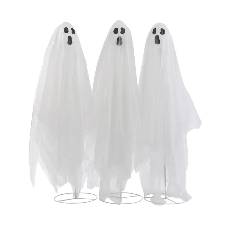 Set Of 3 LED Boo Ghost Lawn Stakes (Set of 3) | Wayfair North America