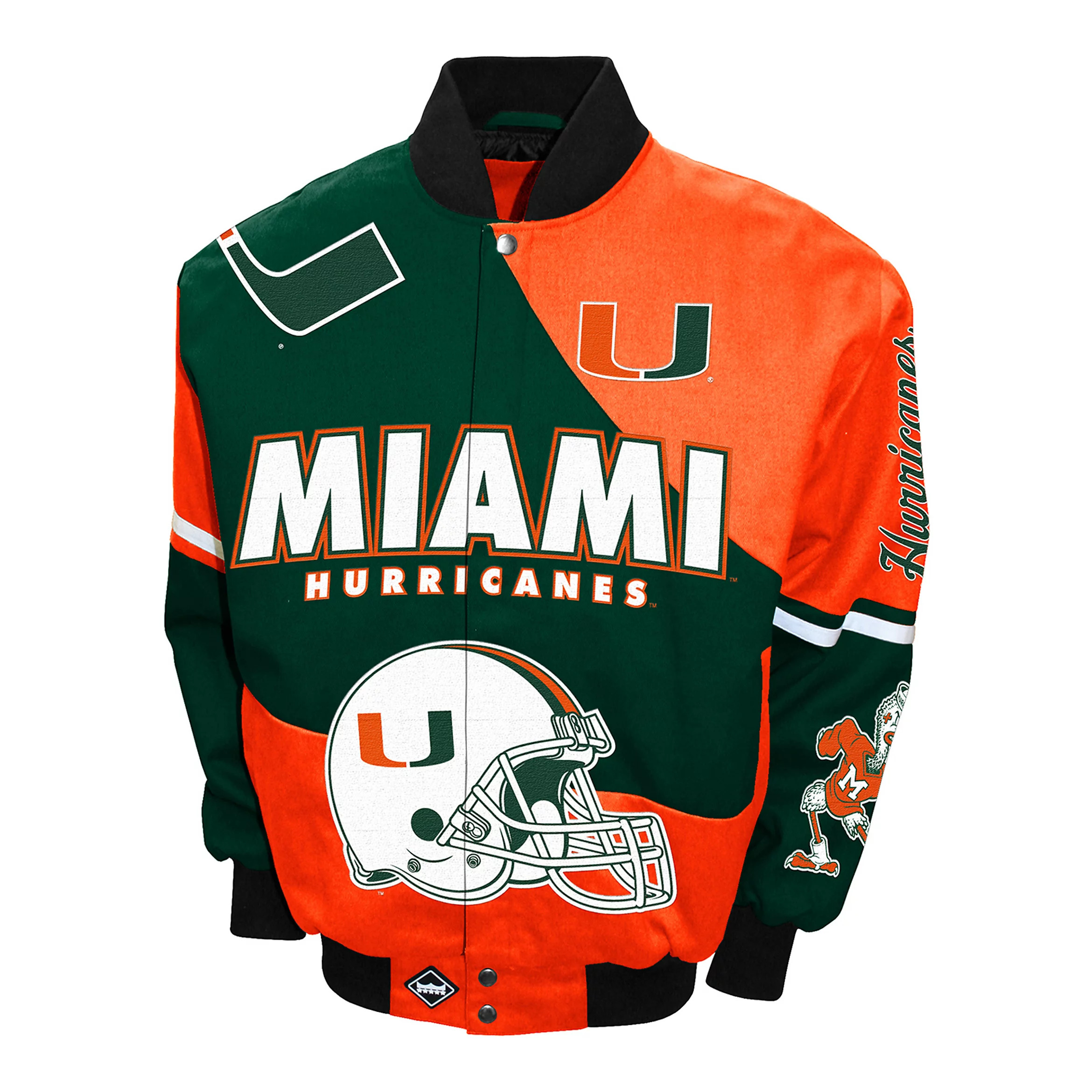 Men's Miami Hurricanes Rusher Twill Jacket | Kohls | Kohl's