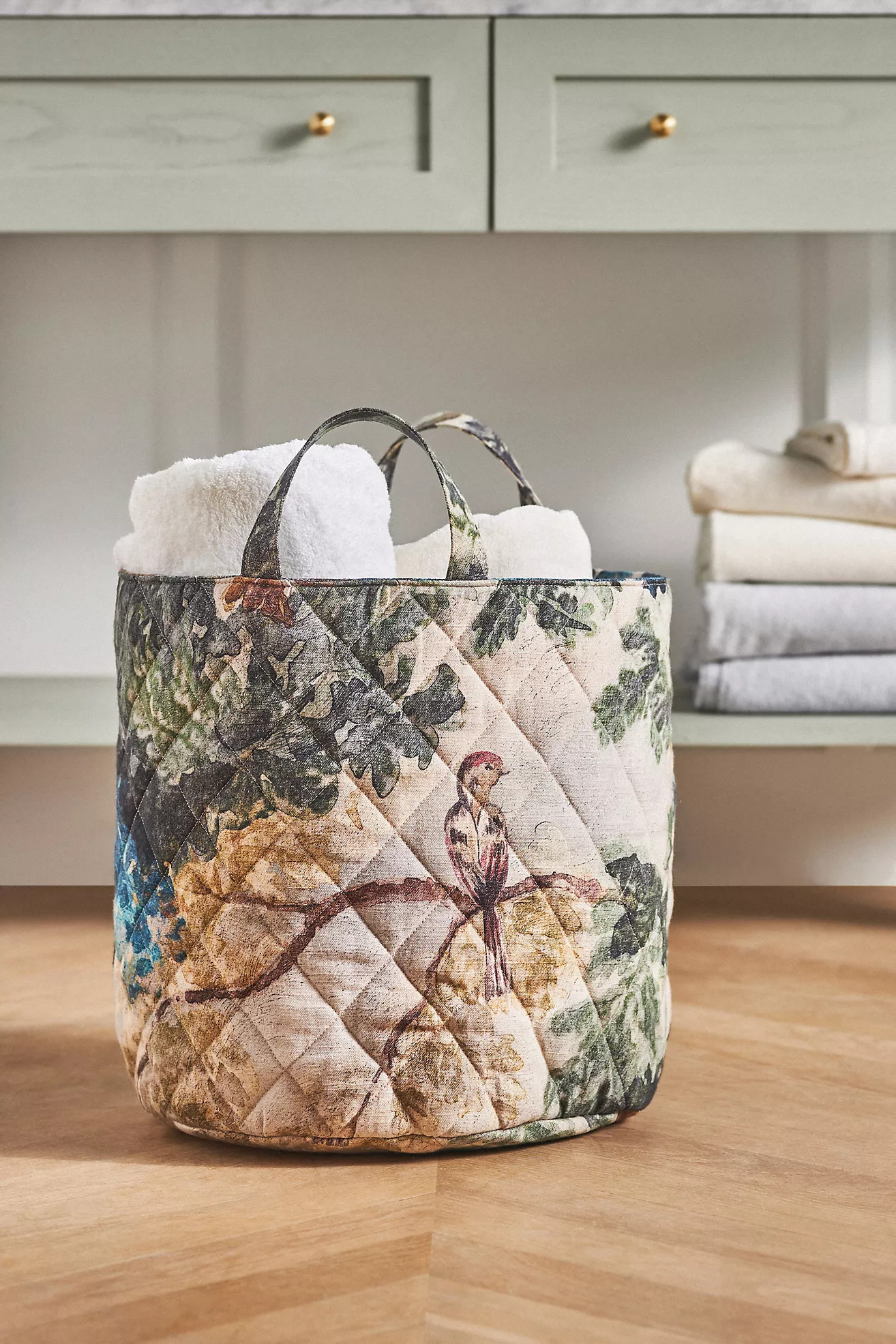 Judarn Printed Fabric Basket | Anthropologie (US)