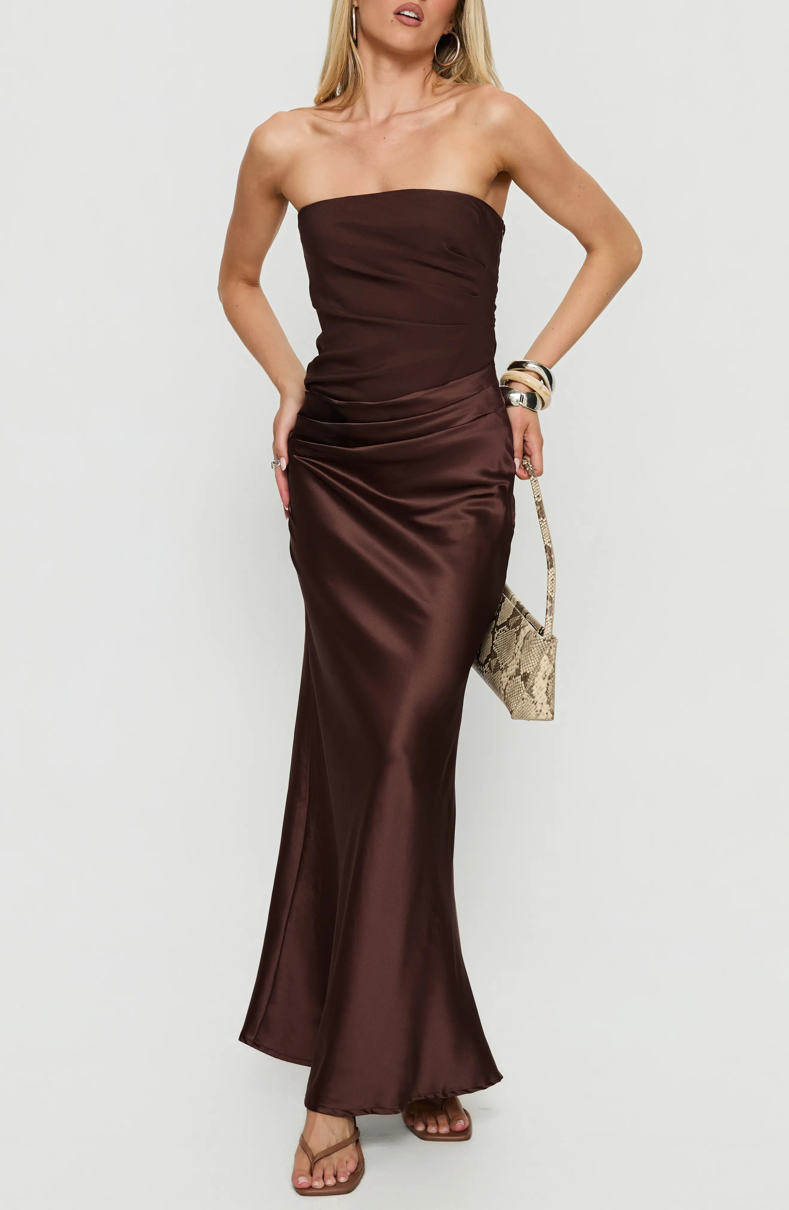 Lulita Pleated Strapless Mixed Media Gown (Women) | Nordstrom | Nordstrom