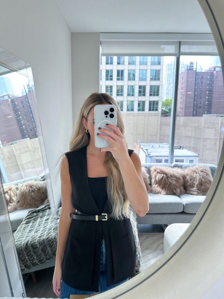 black blazer
Office look
Office outfit for summer
Transitional outfit
Warm weather office look
Black belt
Gold chunky hoops
Chicago 

#LTKworkwear #LTKSeasonal #LTKstyletip