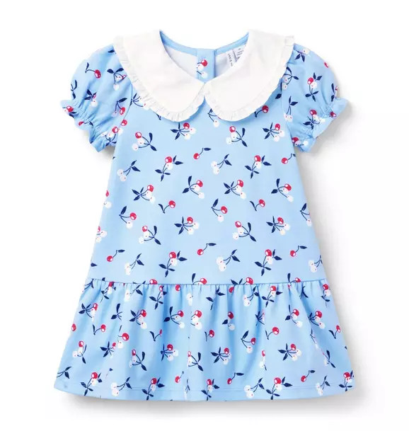 Cherry Collared Ponte Dress | Janie and Jack