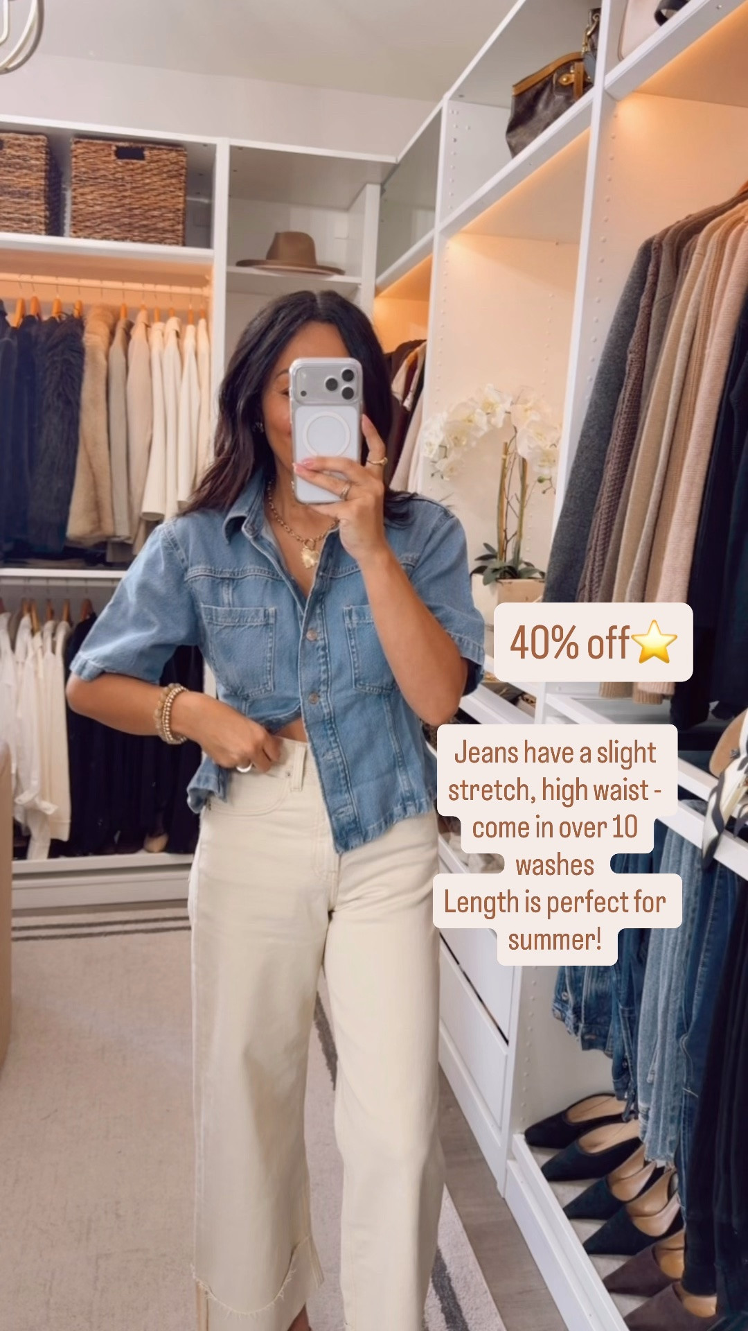 Denim shirt and jeans 40% off! ⭐️ both are TTS

#LTKootd #LTKSaleAlert