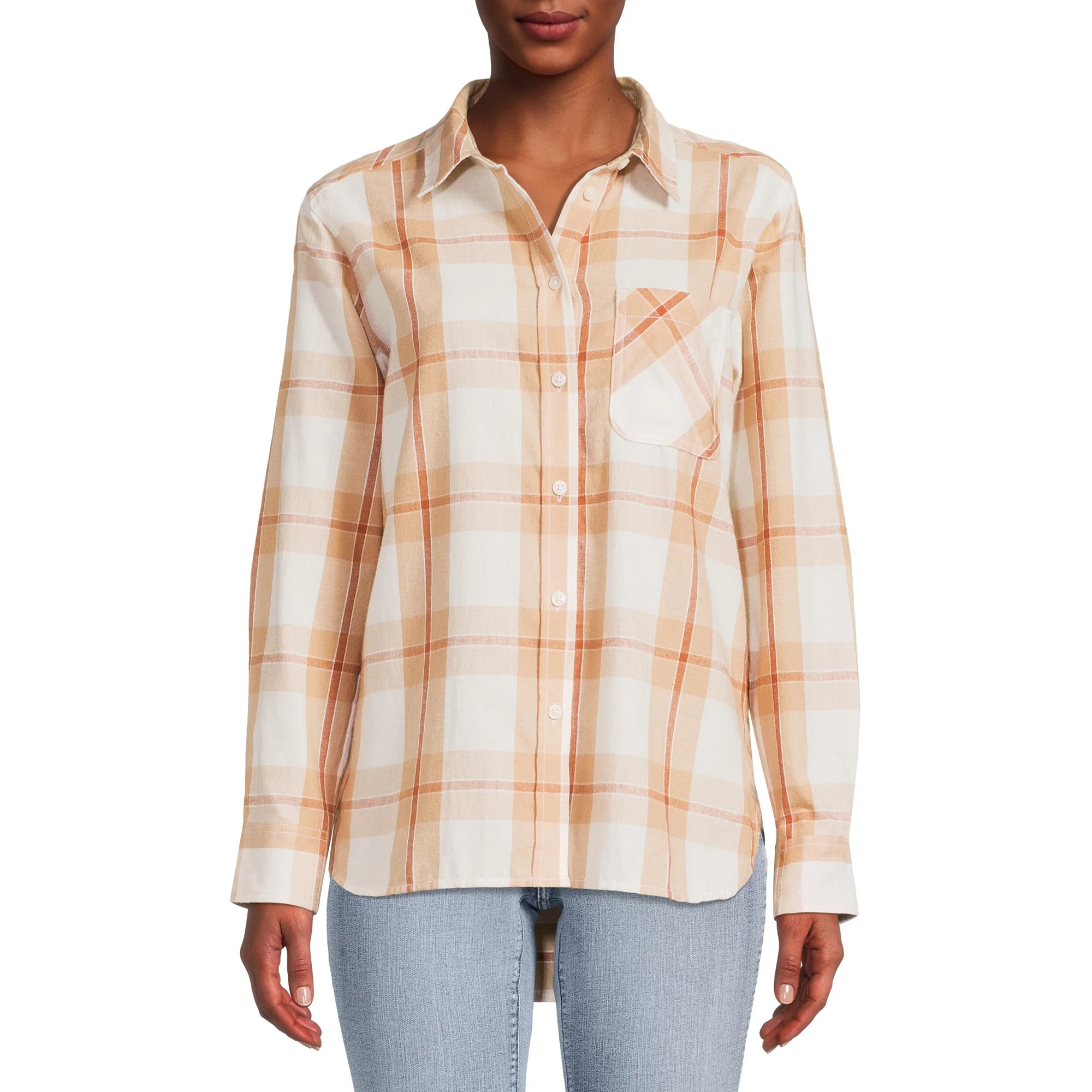 Time and Tru Women's Flannel Shirt | Walmart (US)