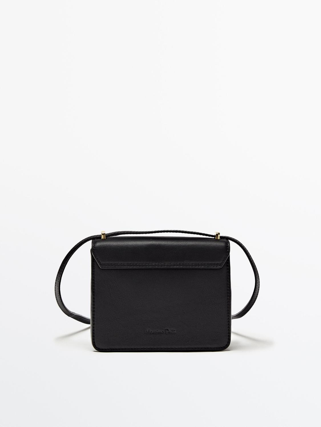 Mini leather crossbody bag | Massimo Dutti US