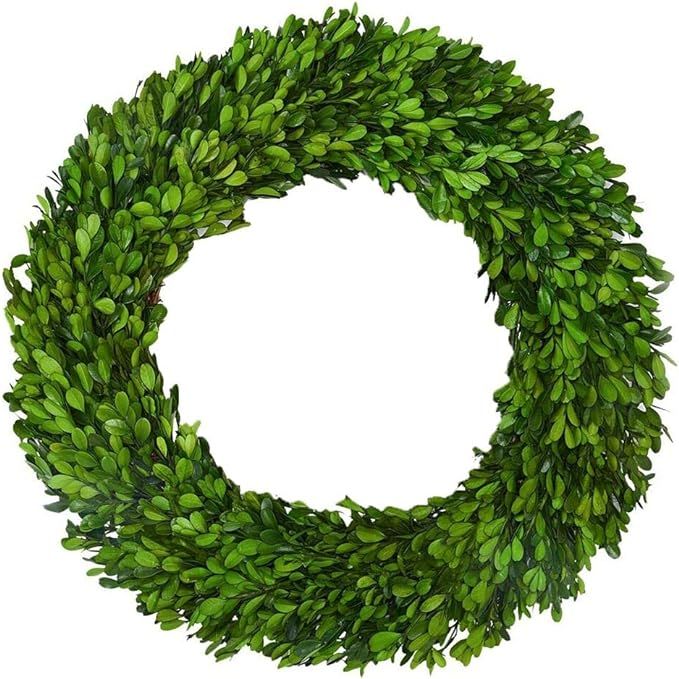 Boxwood Wreath X-Larger 22 inch Preserved Nature Boxwood Wreath Home Decor Stay Fresh for Years f... | Amazon (US)