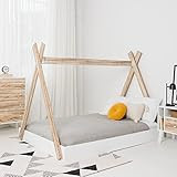 Signature Design by Ashley Piperton Contemporary Youth Tent Bed Frame, Full, Natural Wood & White | Amazon (US)