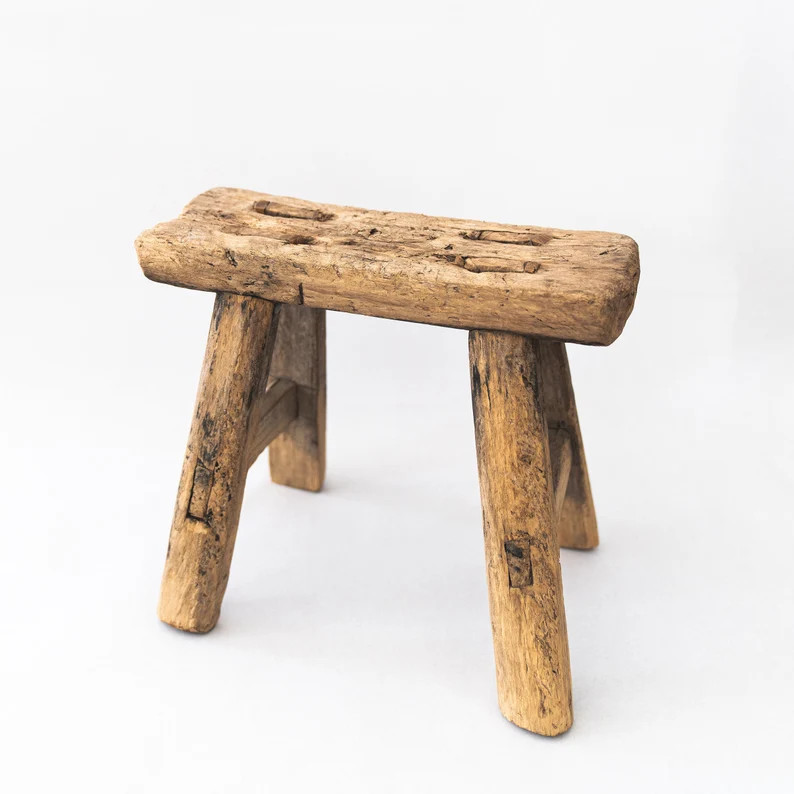 Antique Stool  Vintage Farmhouse Rustic Decor  Bohemian - Etsy | Etsy (US)