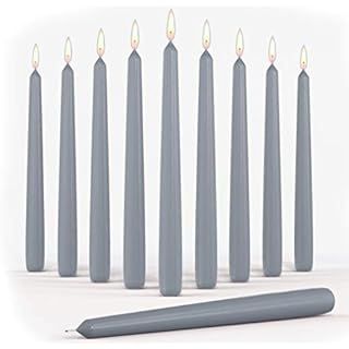 Hyoola Tall Taper Candles - 10 Inch Grey Blue Unscented Dripless Taper Candles - 8 Hour Burn Time... | Amazon (US)