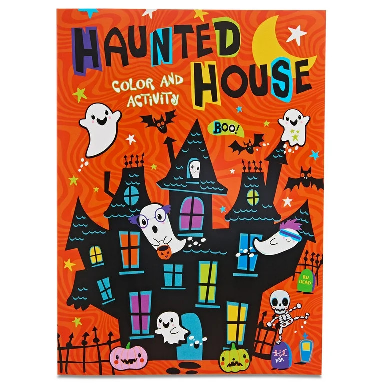 Haunted House Color and Activity Book, 64 Pages, Halloween by Way To Celebrate - Walmart.com | Walmart (US)