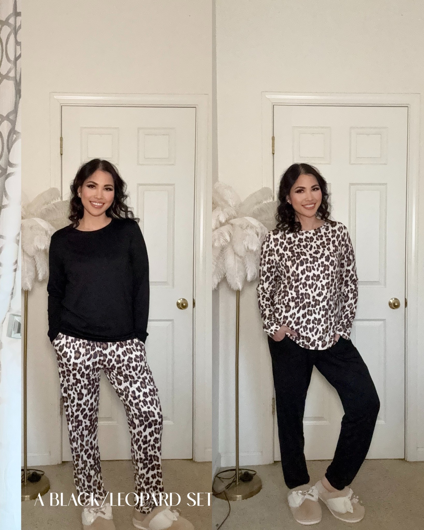 A set 4 ways to wear, black pajamas, leopard pajamas 

#LTKHoliday #LTKSaleAlert #LTKGiftGuide