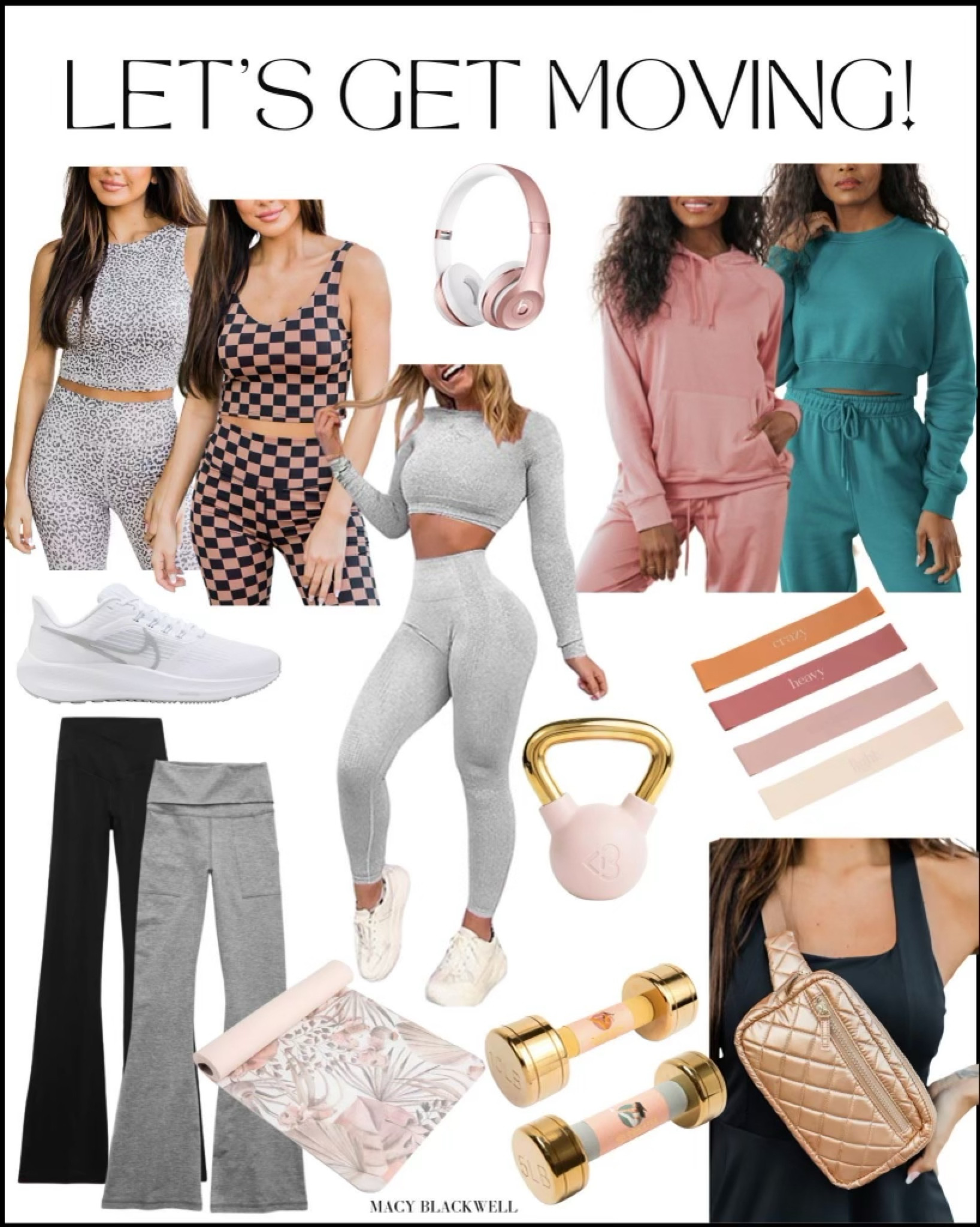 Active wear. Workout clothes. Lounge wear. Home workout. At home fitness. Belt bag. Flare leggings. White sneakers. Running shoes. Workout set. Headphones  

#LTKfit #LTKSeasonal #LTKshoecrush