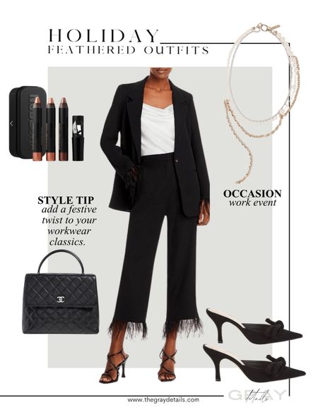 This Wayf feather blazer and pant set is a great option for work and beyond for your holiday outfit! Great options other than a holiday dress! Great price point!

Also sharing some great gifts from the Sephora event!

#LTKworkwear #LTKstyletip #LTKHoliday