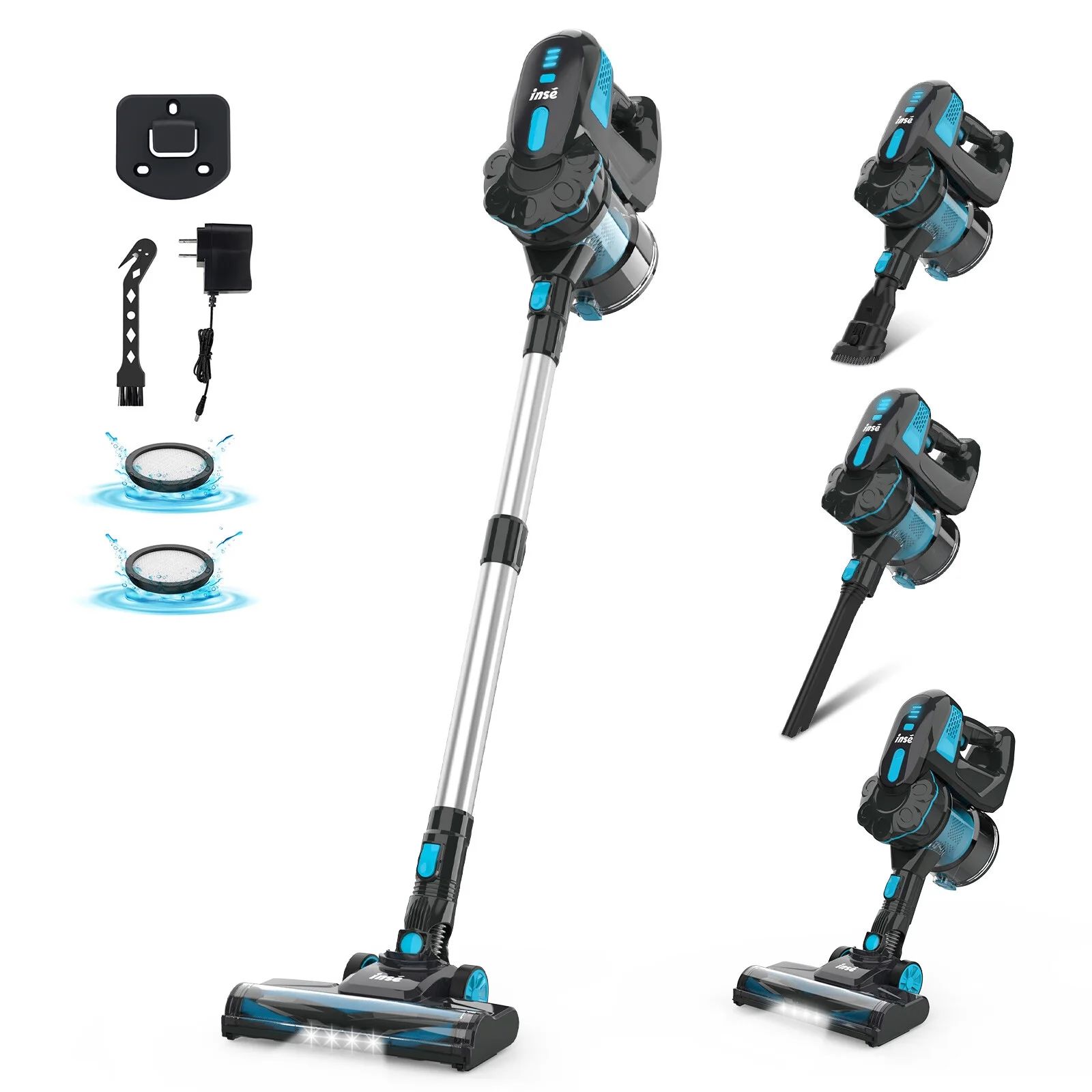 INSE Cordless Vacuum Cleaners, 6-in-1 Stick Vacuum for Floor Pet Hair Home, V770 | Walmart (US)