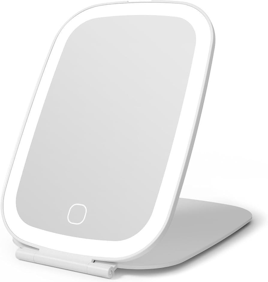 Rechargeable Travel Makeup Mirror with Lights, Portable Small Vanity Mirror, Touch Screen Light u... | Amazon (US)