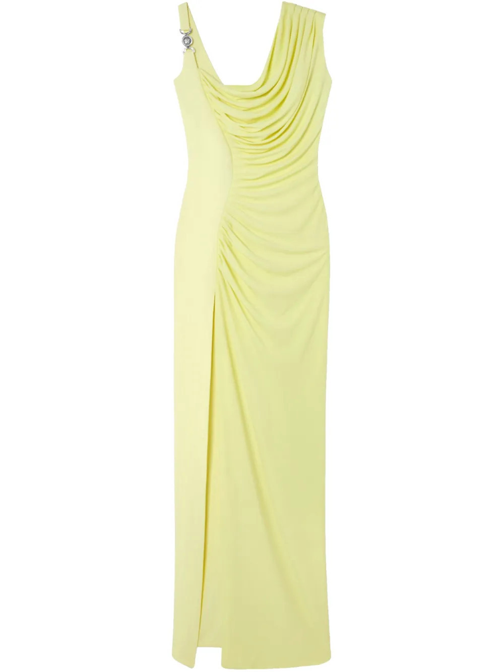 Versace Medusa '95 draped gown - Yellow | Farfetch Global