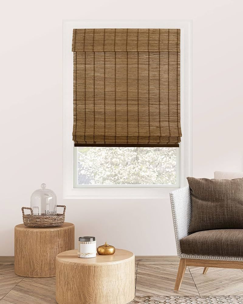 CHICOLOGY Blinds, Roman Home Bamboo Patio, Blinds & Shades, Window Shade, 23" W X 64" H, Elk | Amazon (US)