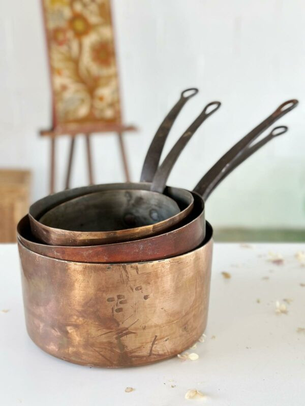 Antique French Copper Decorative Pots | Vintage Keepers