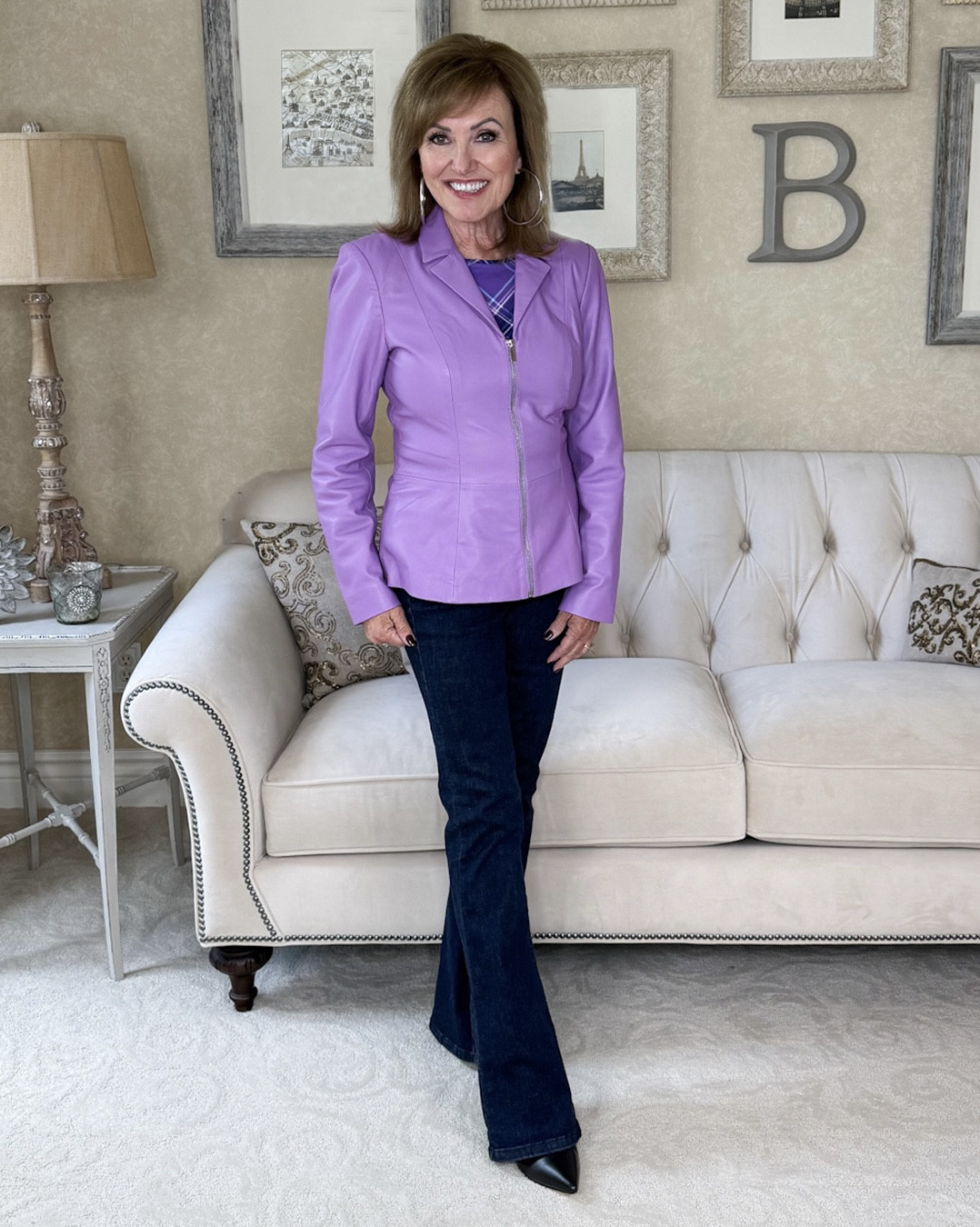 💜 Purple:  A color you’ll be seeing a lot of this fall. 

Purple was seen all over the Fall 2025 runways and I couldn’t be happier - it just happens to be my favorite color. We’re seeing it in everything - from fun leather jackets to elegant work wear.

Historically, purple has been linked to royalty, wisdom, and creativity. In color psychology, it’s often associated with confidence and authority, yet it carries a softer, more imaginative edge than black. The nice thing about purple is that there is a shade that works for most skin tones.  From pastel lavender to deep plum, there is a flattering shade for you.
