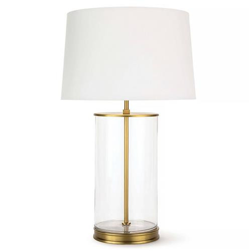 Regina Andrew Southern Living Magelian French Glass Natural Brass Steel Table Lamp | Kathy Kuo Home