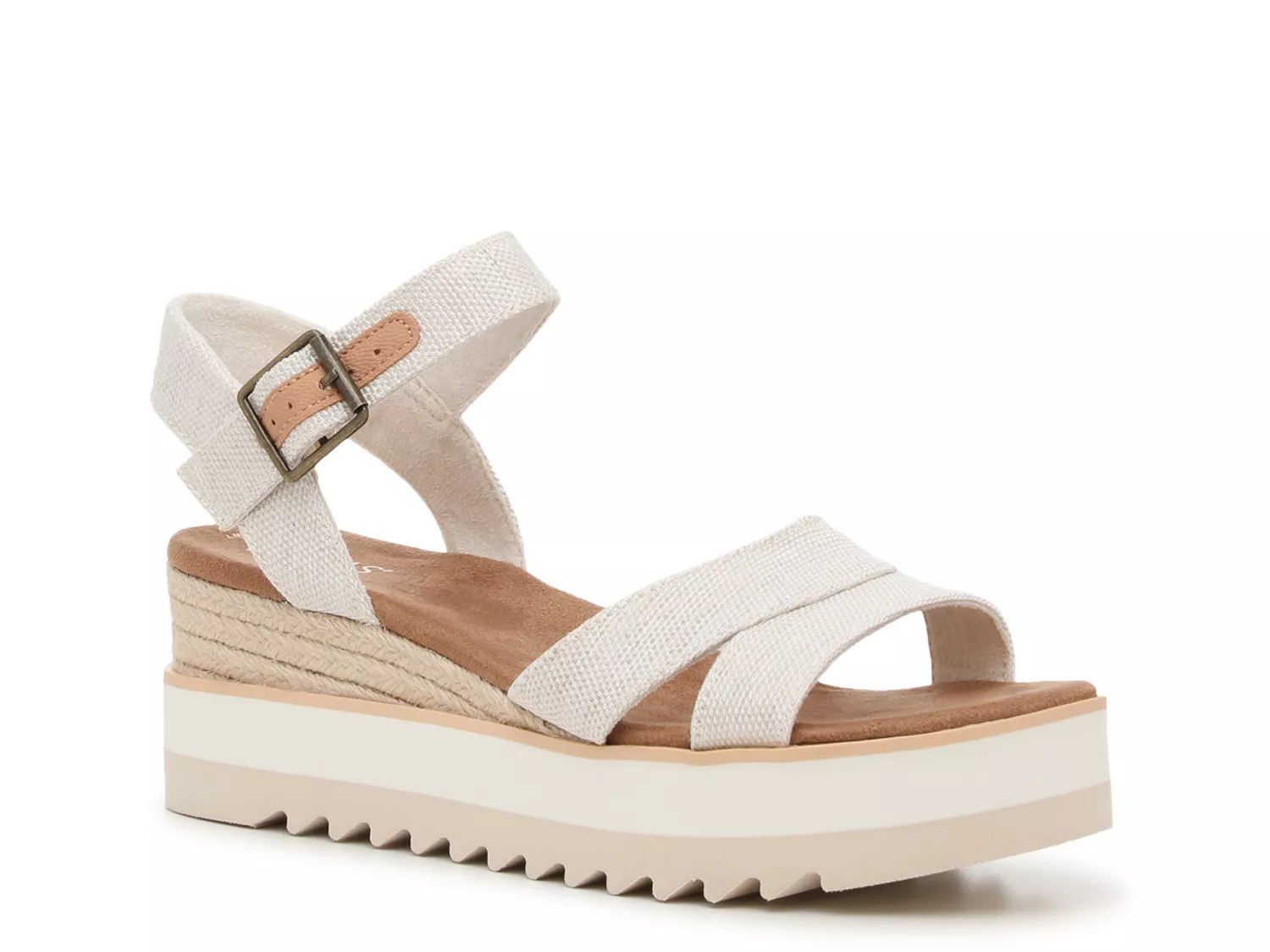 TOMS Louisa Platform Sandal | Women's | Off White | Size 9.5 | Sandals | Ankle Strap | DSW