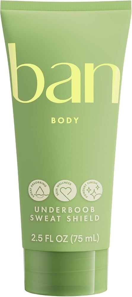Ban Underboob Sweat Shield Stay Dry Lotion, Unscented, 2.5 Oz | Amazon (US)