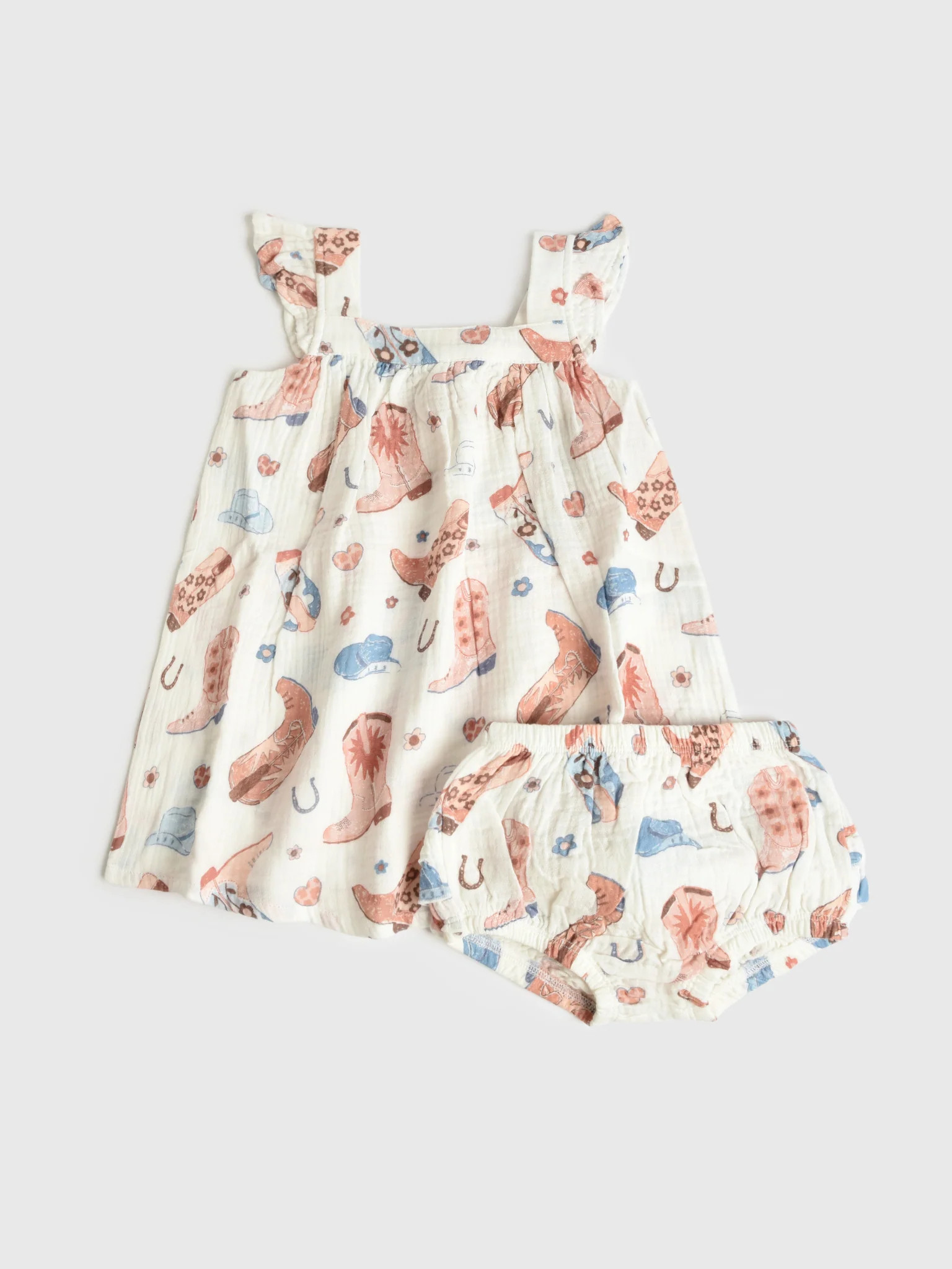 ANGEL DEAR
                      
                     Baby Girls' Cowboy Boots Sundress Set | Saint Bernard
