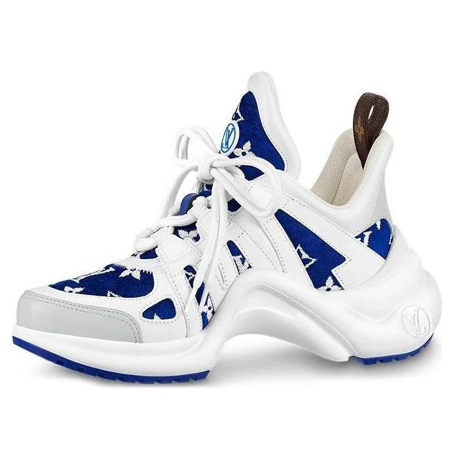 (WMNS) LOUIS VUITTON LV Archlight Sneakers 'White with Blue Monogram' | KICKS CREW