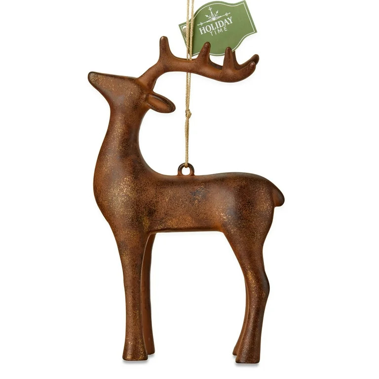 Holy Ground Copper Deer Christmas Ornament, 6.3", by Holiday Time | Walmart (US)