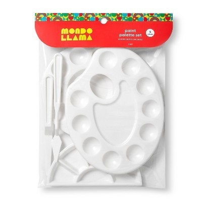 5pc Paint Palette Set - Mondo Llama™: Art Spatulas & Plastic Paint Tray Holder for Arts and Crafts | Target