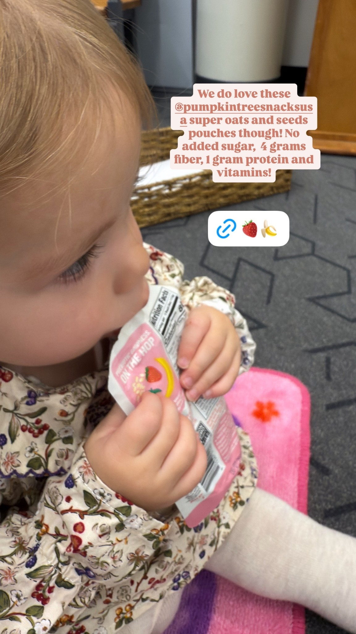 A healthy toddler and kid snack: pumpkin tree oat and chia pouches! My daughter is picky and loves these so much. They have no added sugar and 4 grams of fiber. I can attest they taste delicious. Strawberry banana is her favorite :) #toddlersnacks #babysnacks #kidsnacks #momhacks

#LTKBaby #LTKKids #LTKFamily