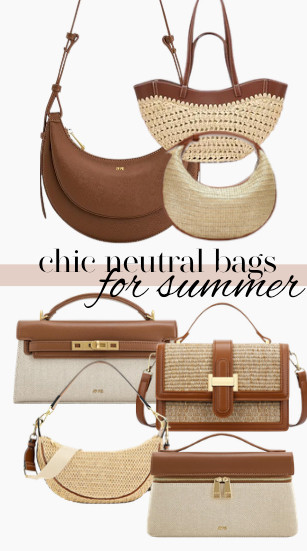 Gorgeous summery bags - I LOVE raffia + cognac in the summertime so much!

It pairs well with so many different colors - red, navy, white, back, pastels - the list goes on and onnnn 👌🏻 

 #LTKootd #LTKSeasonal #LTKSaleAlert