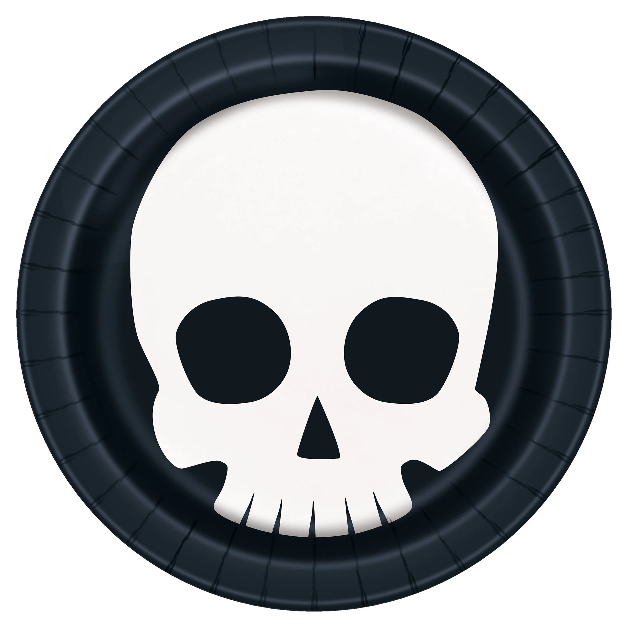 Halloween Black & White Skull Paper Party Plates, 9", 8 Count, by Way To Celebrate | Walmart (US)