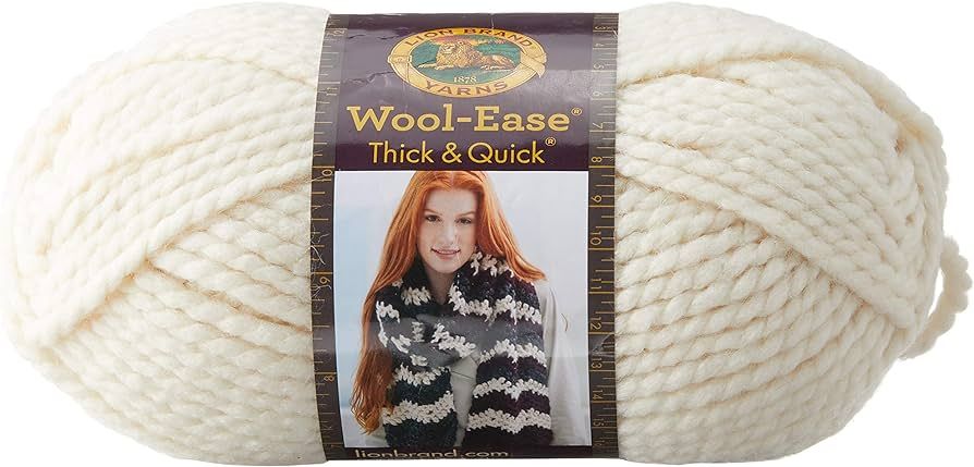 Lion  640-099 Wool-Ease Thick & Quick Yarn , 97 Meters, Fisherman | Amazon (US)