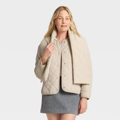 Women's Quilted Scarf Jacket - A New Day™ | Target