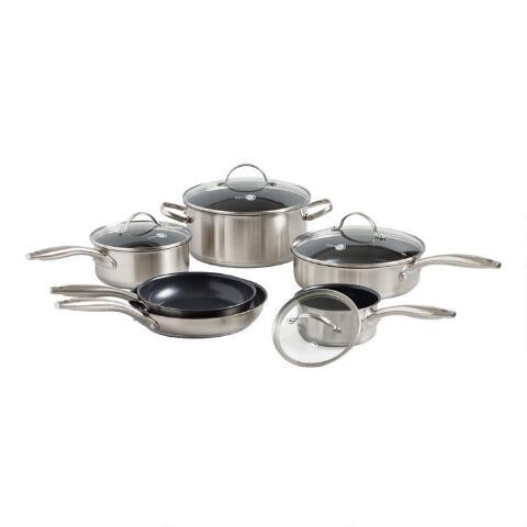 GreenPan Marina 10 Piece Nonstick Ceramic Cookware Set | World Market
