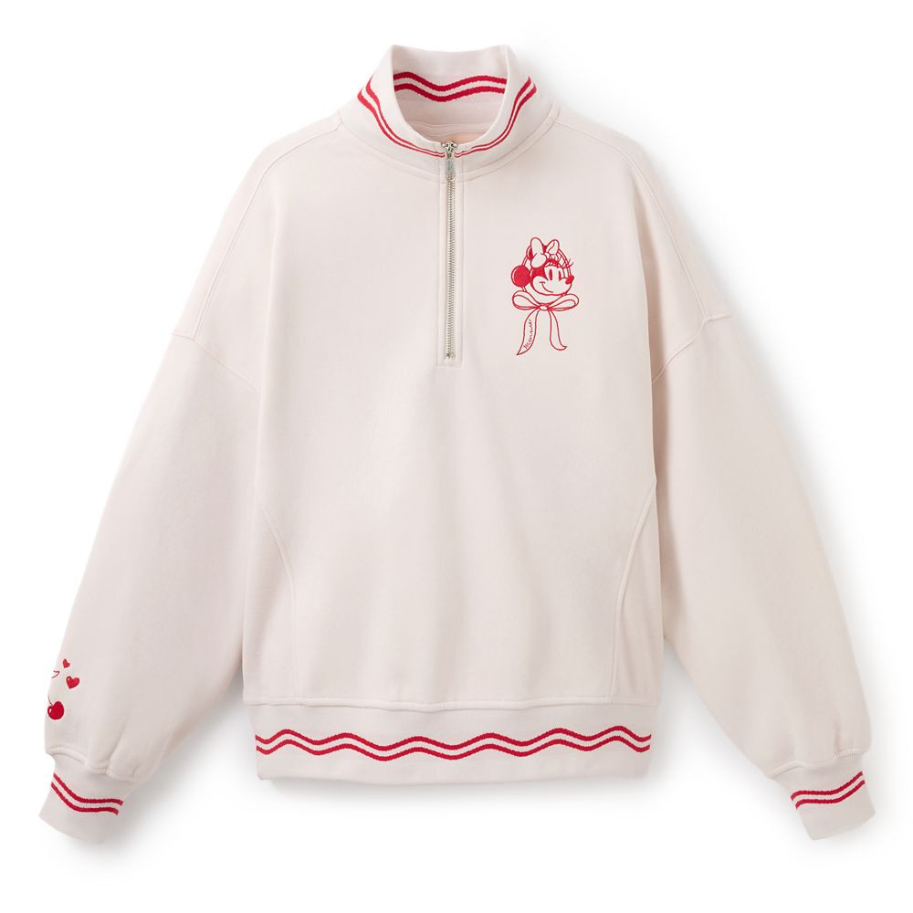 Minnie Mouse Bow 1/4 Zip Fleece Pullover for Women | Disney Store