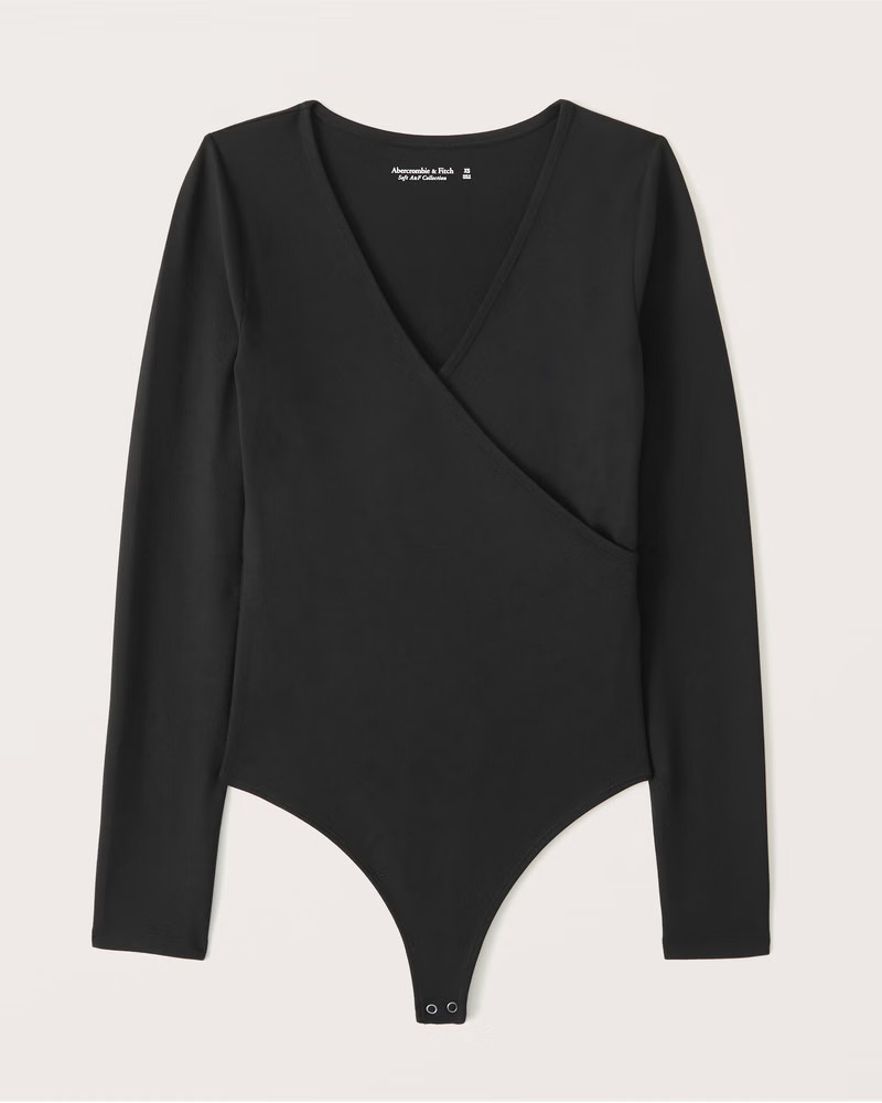 Women's Seamless Fabric Wrap Bodysuit | Women's Tops | Abercrombie.com | Abercrombie & Fitch (US)