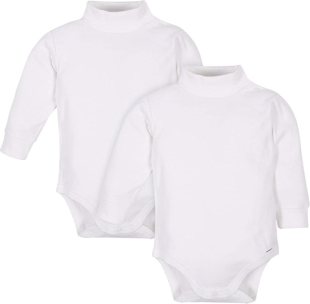Gerber Baby-Boys 2-Pack Long Sleeve Turtleneck Onesies Bodysuits | Amazon (US)