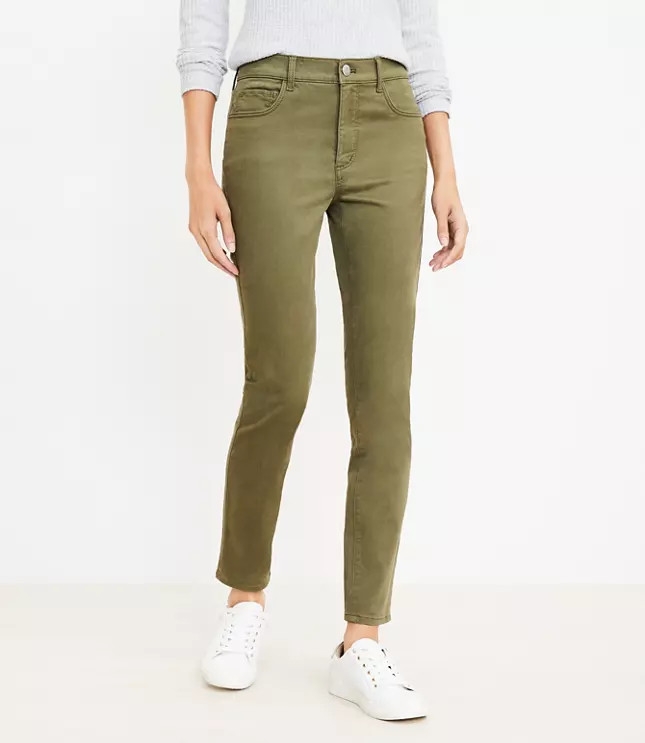 Curvy Five Pocket Skinny Pants in Sateen | LOFT