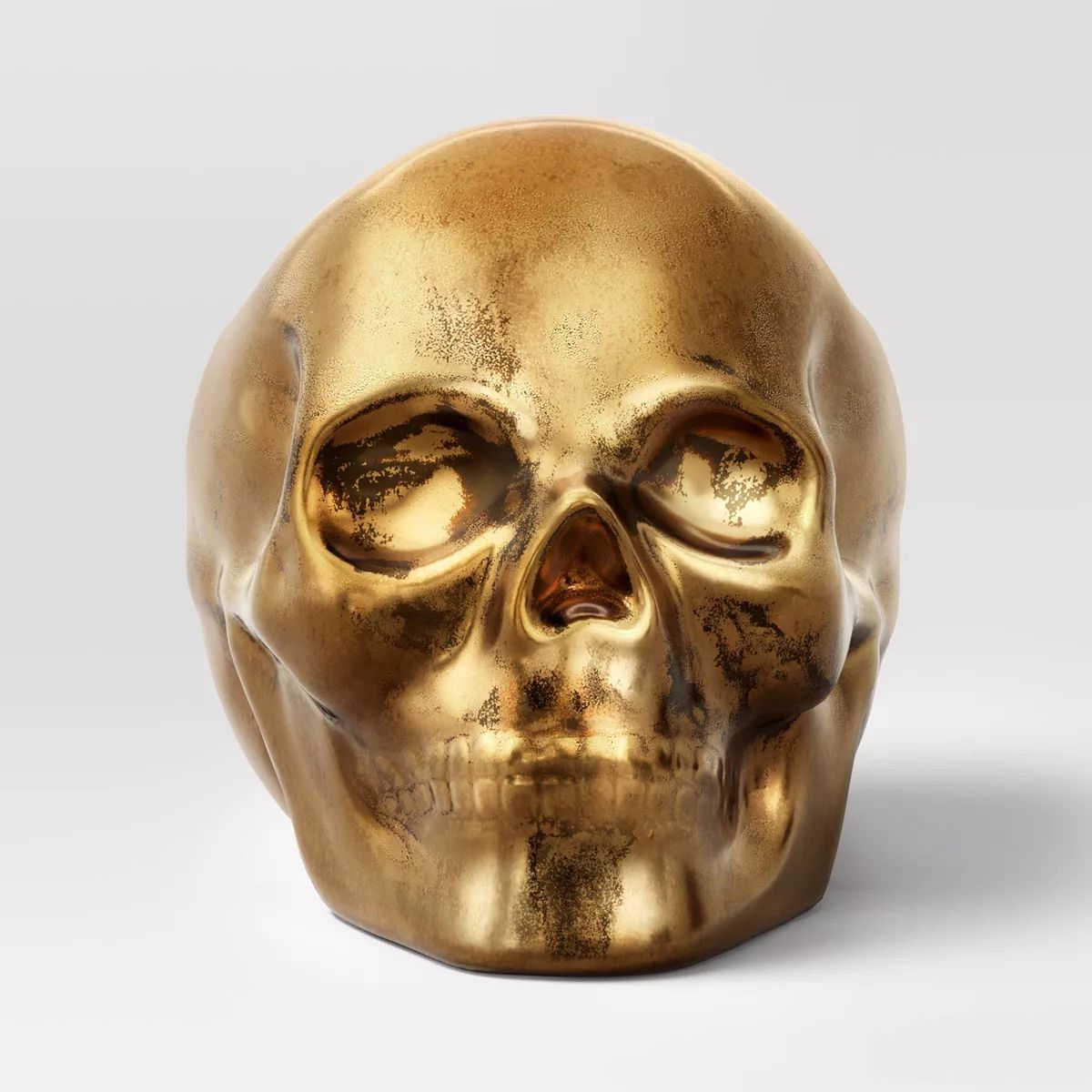 817ml Halloween Skull Stoneware Candy Bowl Gold - Threshold™ | Target