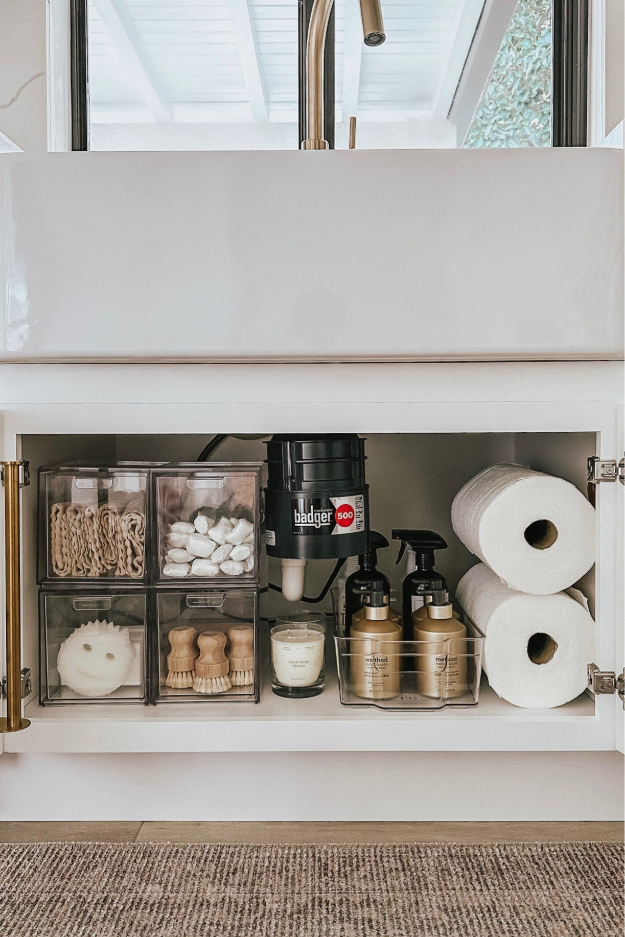 Under the Kitchen sink organization #organization #kitchenorganization #kitchenorganizers #kitchendrawers #papertowelholder #aesthetickitchen #tidyhome #amazon #amazonfind #amazonhome #amazonorganization #neutralhome #cleaning #organize #bins #plasticdrawers #homedecor #homefinds #target #soap #handsoap #dishbrush #dishcloths #sponges 

#LTKhome #LTKFind #LTKunder50