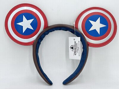 2021 Disney Parks Rare Captain America Ears Headband Mickey Cutie Super Soldier | eBay US