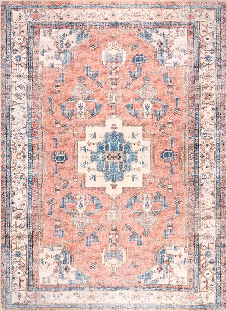 Multi Fading Oriental Washable Area Rug | Rugs USA