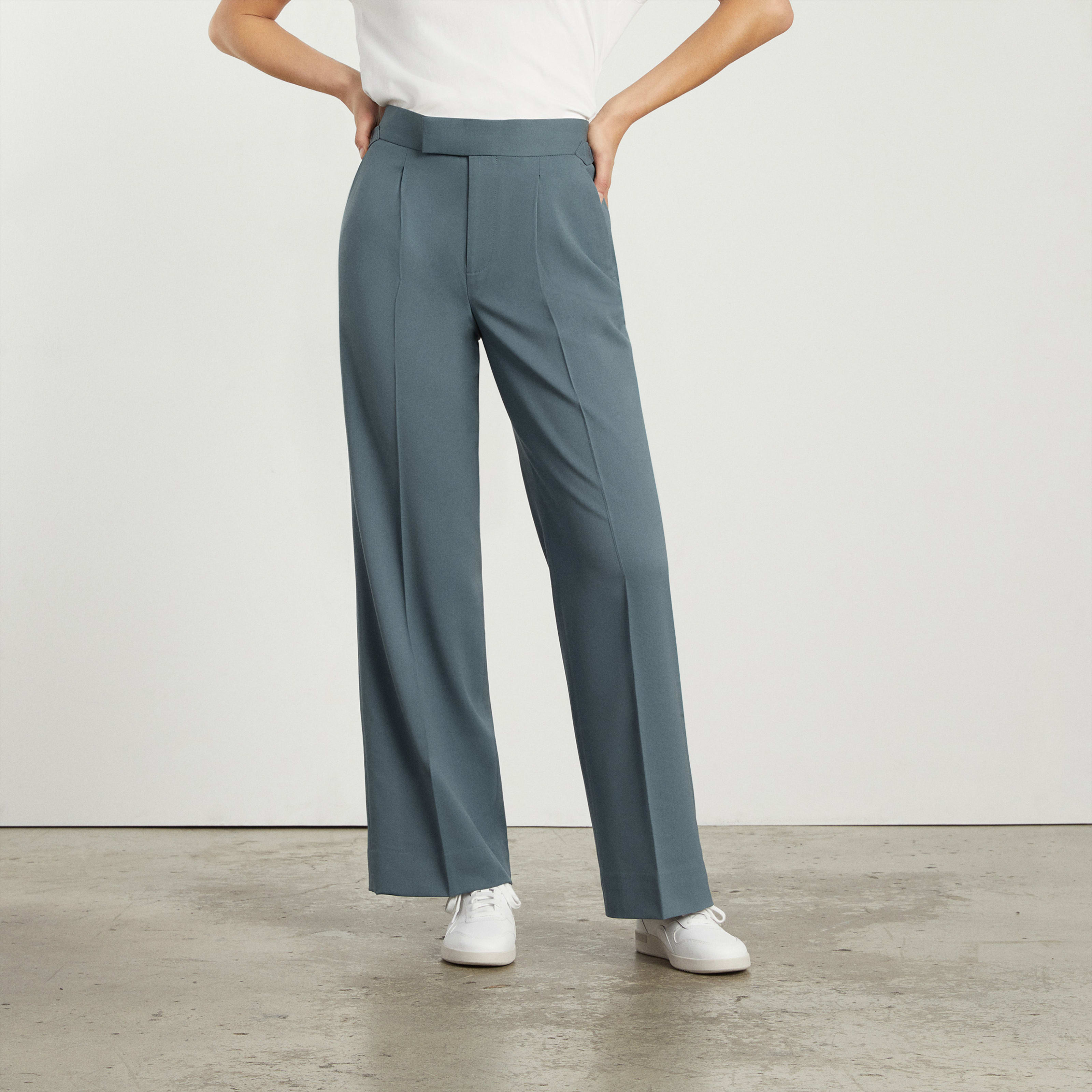 Women's '80s Italian Wool Pant by Everlane in Dusty Blue, Size 2 | Everlane